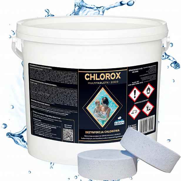 Chlorox Multi Chlorové tablety 200 g 3 kg Chlorová dezinfekce Eban
