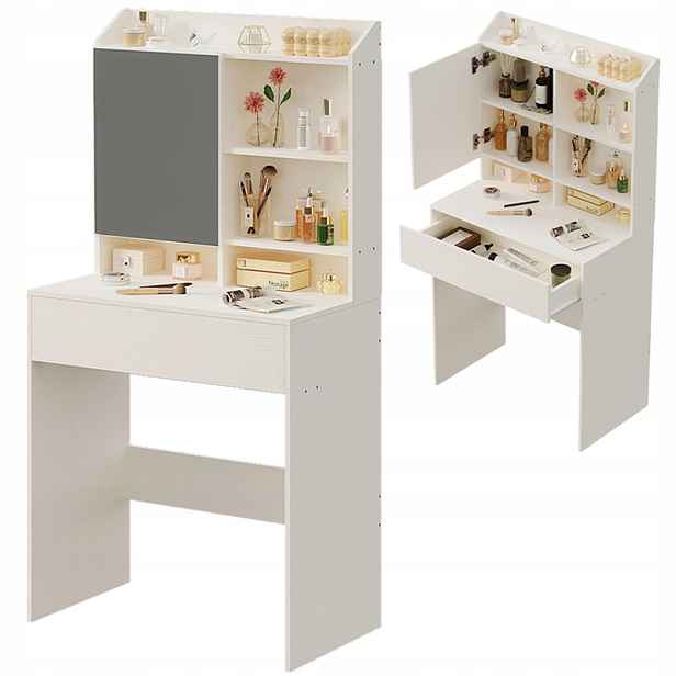 Moderní Toaletní Stolek S Otevíracím Zrcadlem Loft Šuplík Glamour