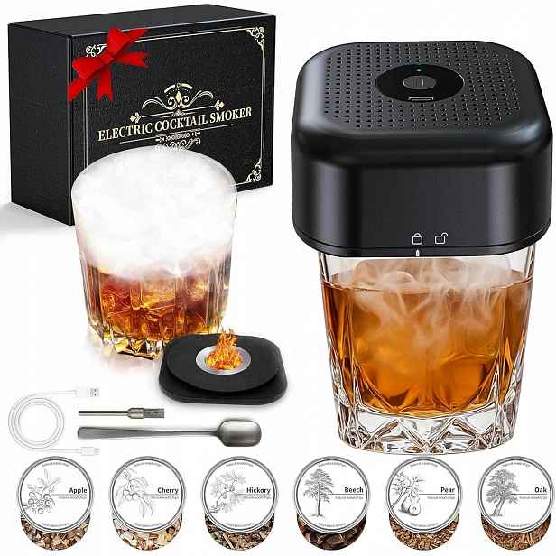 Sada Na Uzení Koktejlů Automatický Barový Smart Smoker S Zapalovačem