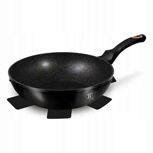 Berlingerhaus Black Rose Collection Pánev Wok s mramorovým povrchem, 28 cm