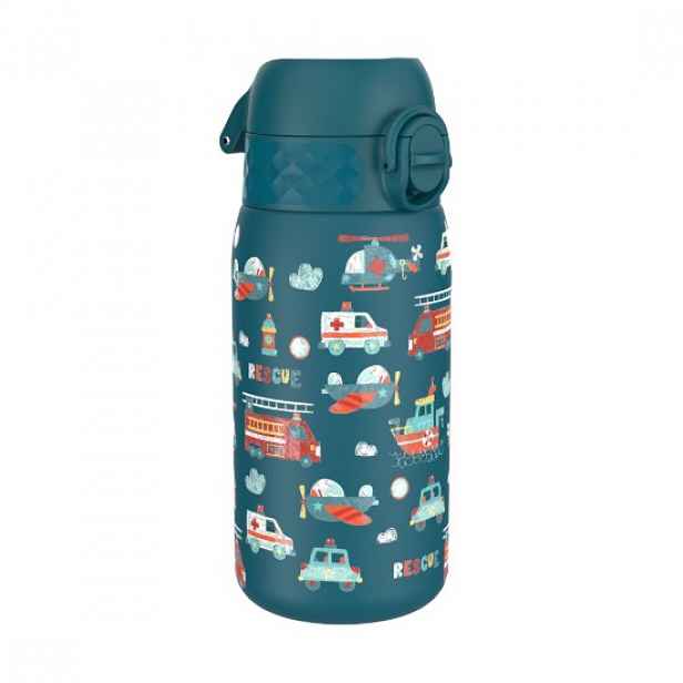 Dětská láhev na vodu, nerez, 400 ml, Rescue Vehicles - Ion8