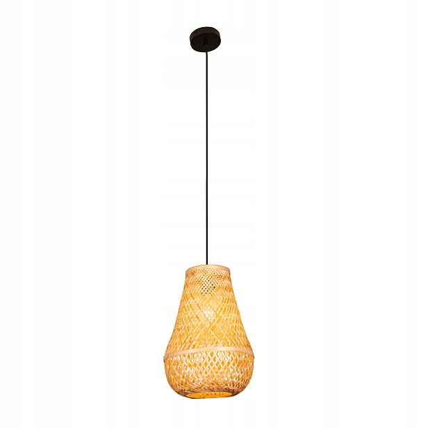 Závěsné Stropní Svítidlo Bambus Boho Rattan Dřevo Loft