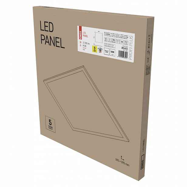 Emos Proxo Led panel 60×60 cm 40 W 3700 lm 4000 K UGR<19