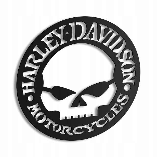 Harley Davidson Motorcycles logo Dřevěný obraz Nástěnná Dekorace Dárek