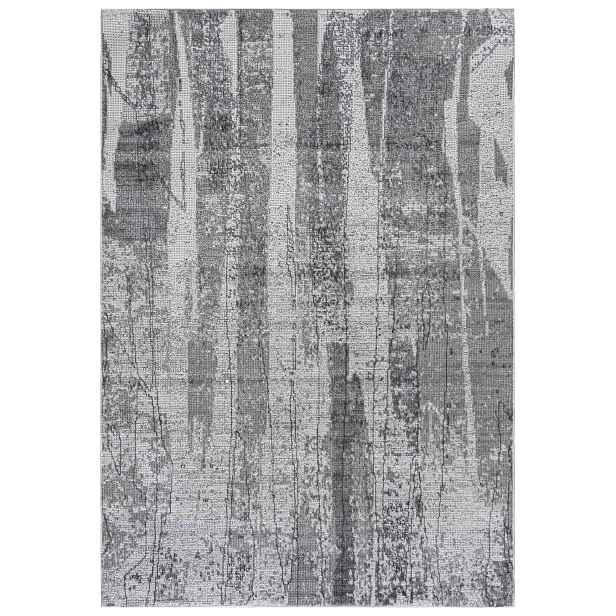 Koberec do obývacího pokoje grafitový 160x230 cm abstraktní, moderní, měkký