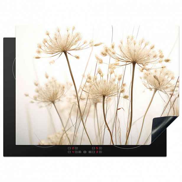 MuchoWow KRYT NA INDUKČNÍ DESKU Květiny - bílé - sluneční světlo 71x52 cm