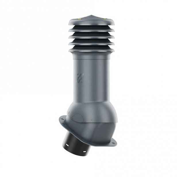 Větrací komín HiVent pro plechovou střešní krytinu, profil H, průměr 125 mm, antracit