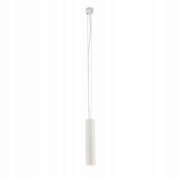 Závěsná lampa minimalistická bodová bílá tuba nad stůl ostrov bar Shilo