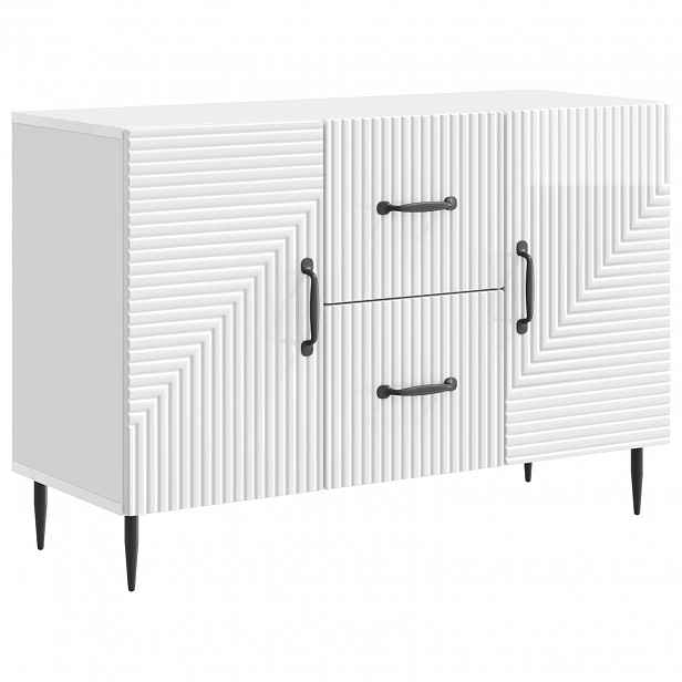 vidaXL Servírovací skříň Bílá s vysokým leskem 89 x 34,5 x 60 cm