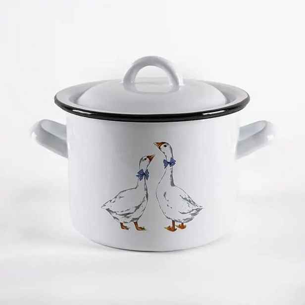 hrnec+PO d19cm, 4,0l HUSY, bílý smalt