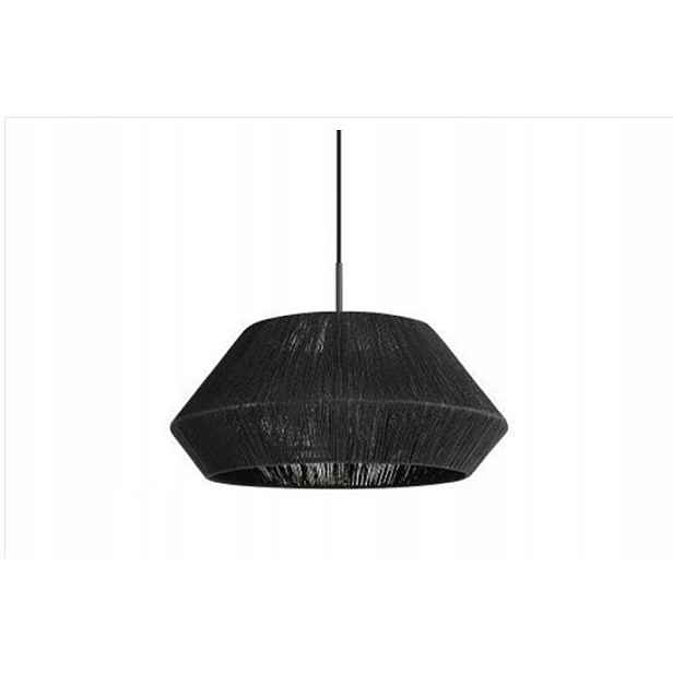 Závěsná přírodní ratanová lampa 50 cm (černá)