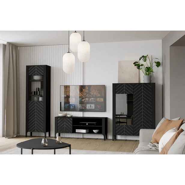 Casarredo Obývací stěna (MM-3+4+6) KENORA - černá
