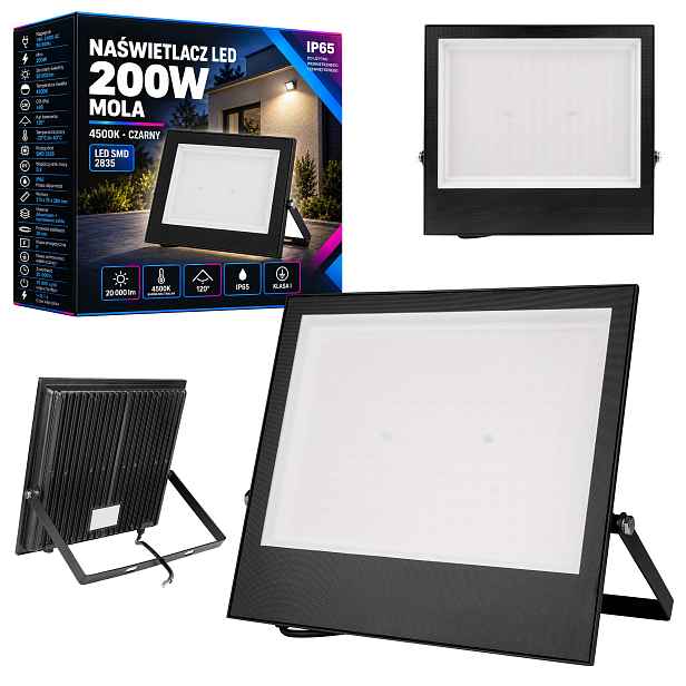 Halogen Led Venkovní Osvětlovač Výkonný 200W neutrální bílá barva 4500K IP65