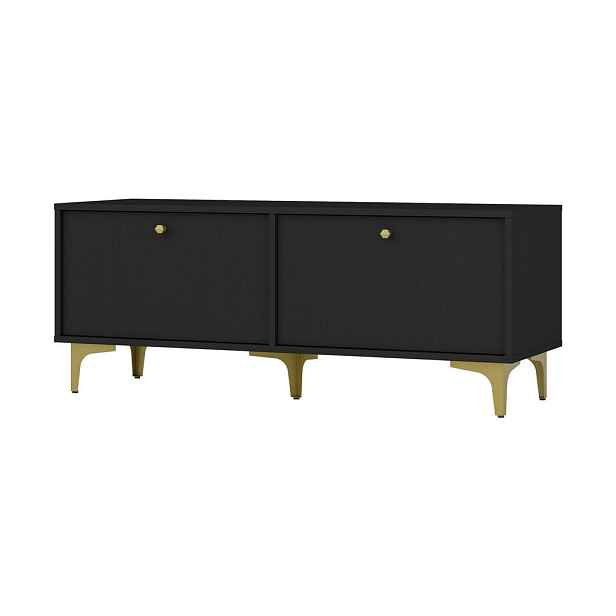 MASSENO TV STOLEK TORINO, 120,6x40,8x48,5 cm s 2 dvířky, grafitový