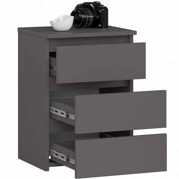 RAUMHIRSCH FURNITURE KOMODA grafitově šedá 57/40/35