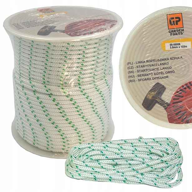 Startovací Lanko Cívka 5 MM X 100 M Univerzální Startovací Lanko