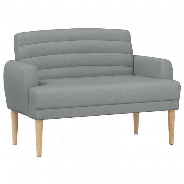 vidaXL Pohovka s knoflíkovým prošíváním Světle šedá 116 x 67 x 80 cm