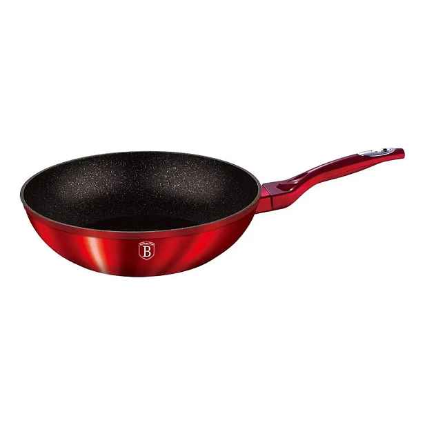 Berlingerhaus Burgundy Metallic Line Wok s mramorovým povrchem, 28 cm