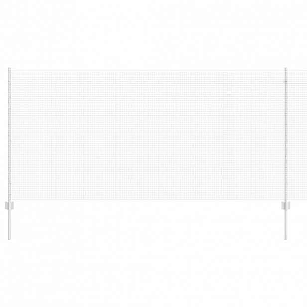 vidaXL Svařovaná drátěná plotovina s tyčkami 25 x 1,2 m Stříbrná