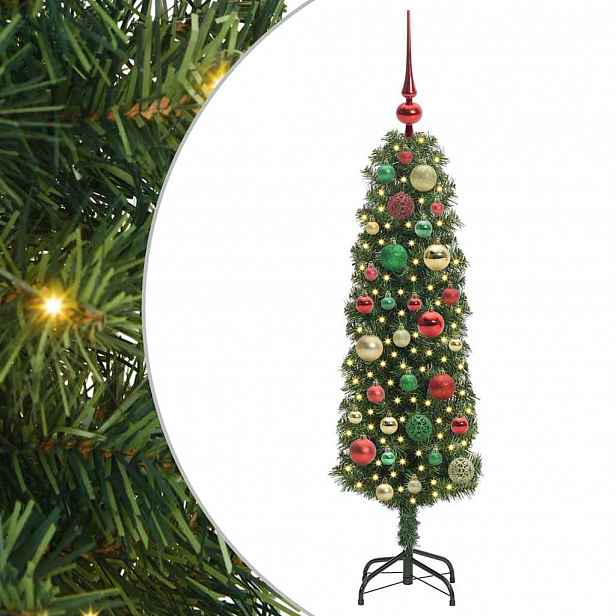 vidaXL Umělý vánoční stromeček Zelená 120 cm PVC, ocel a plast