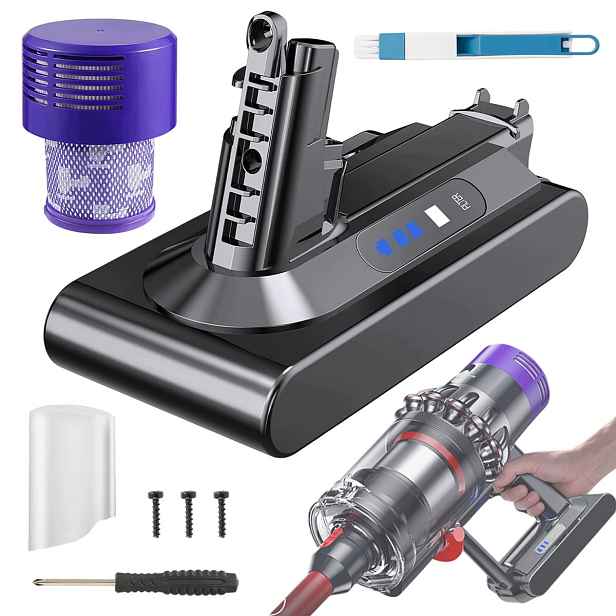 Akumulátor Dyson V10 3900mah s filtrem a Led indikátorem