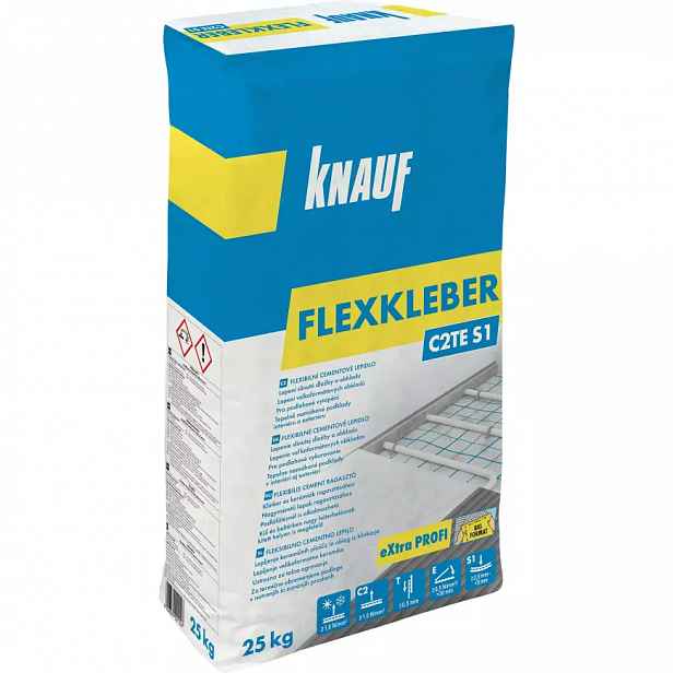 Flexibilní cementové lepidlo na obklady a dlažbu Knauf Flexkleber C2TE S1 mrazuvzdorné 25 kg