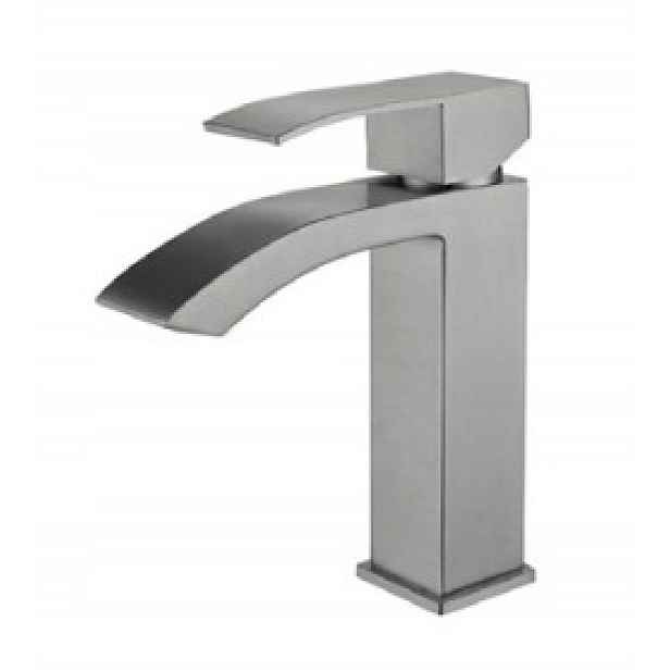 Stojící Koupelnová Baterie Inox Kartáčovaná S Prémiovým Perlátorem 165 MM