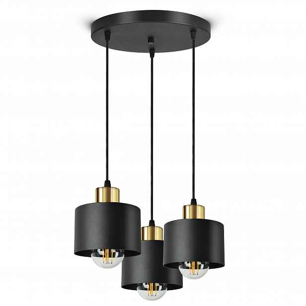 Stropní Svítidlo Lustr Stropní Svítidlo Classic Spot EZ3 Led E27 Black Gold