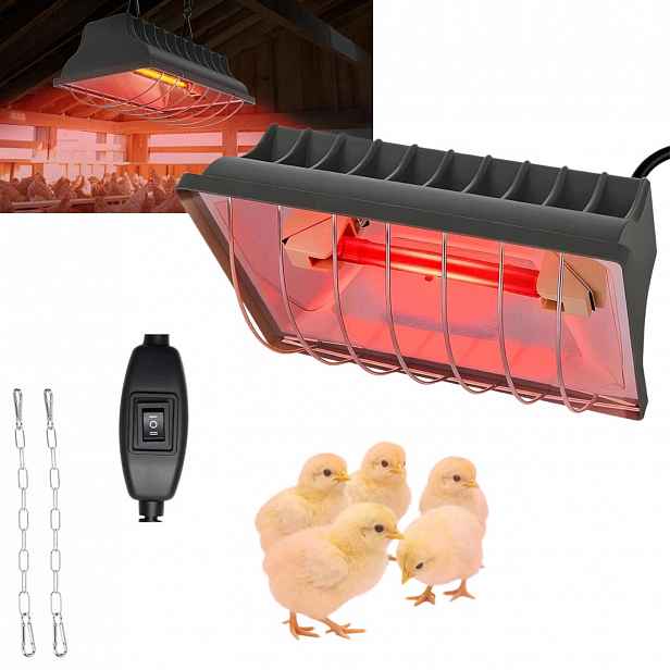 Topná Lampa Umělá Kvočna S Ochrannou Síťkou Pro Drůbež, Plazy
