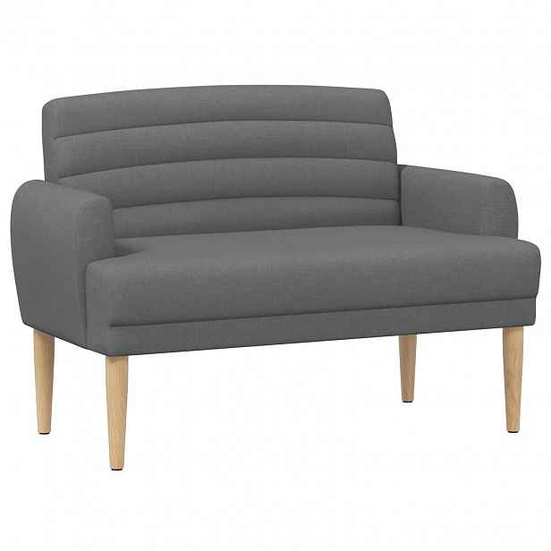 vidaXL Pohovka s knoflíkovým prošíváním Tmavě šedá 116 x 67 x 80 cm
