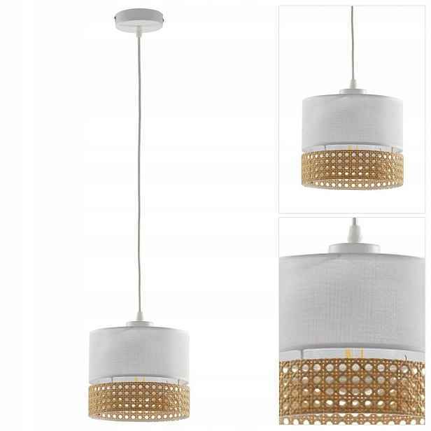 Závěsná lampa Paglia béžová, přírodní kouzlo nad kuchyňskou deskou Tk Lighting