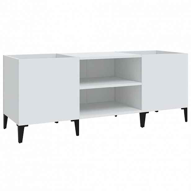 vidaXL Skříňka na LP desky bílá 121 x 38 x 48 cm kompozitní dřevo