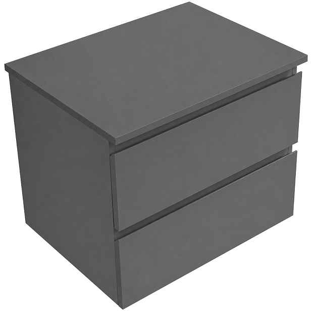 Koupelnová skříňka Carole - antracitová + deska pod umyvadlo Navira Slim - 18 mm - 60x49,8x46 cm