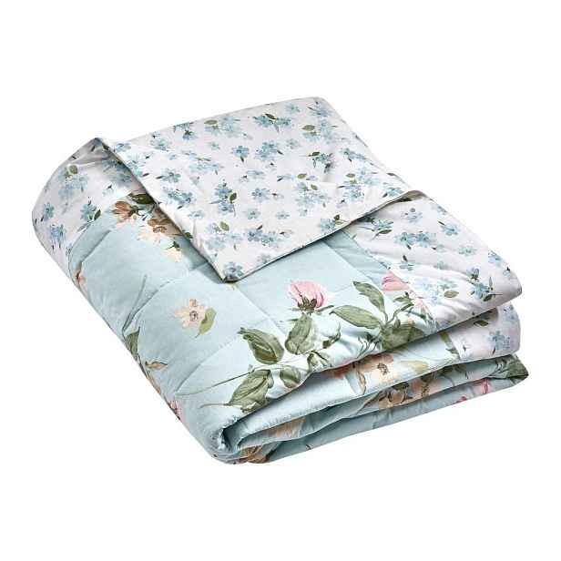 Modrý prošívaný přehoz 220x230 cm Avebury Floral – Catherine Lansfield
