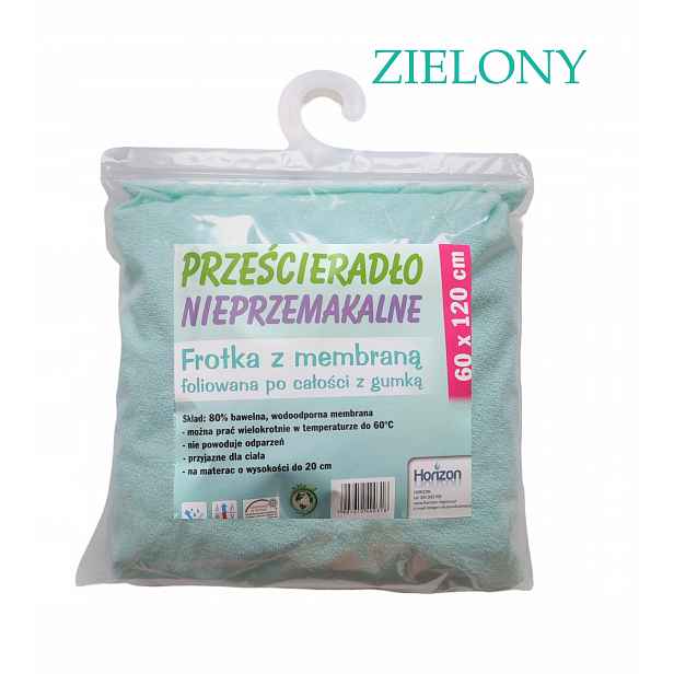 Nepropustné prostěradlo s gumou Froté 60 x 120 cm