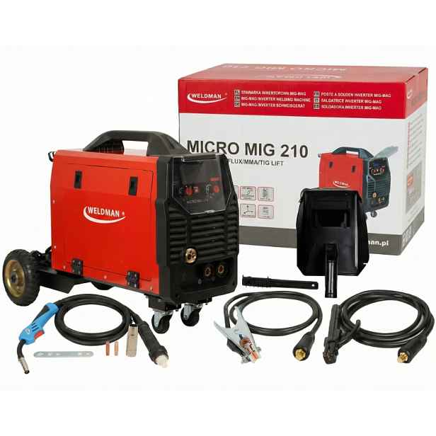Poloautomatický svařovací invertor Micro Mig 210 Synergie Mig Tig Mma Weldman