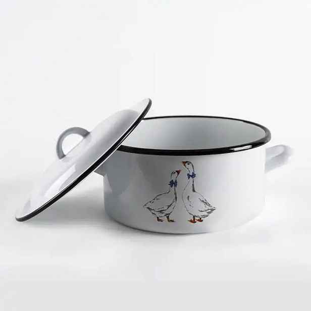 rendlík+PO d22cm, 4,0l, HUSY, bílý smalt