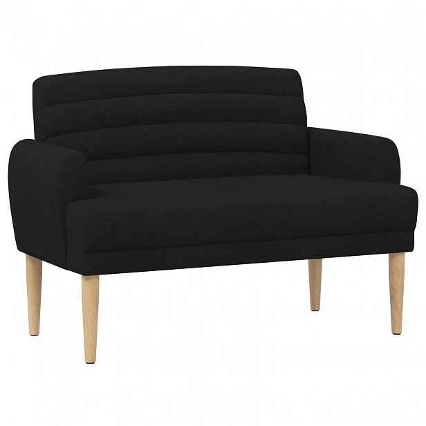vidaXL Pohovka s knoflíkovým prošíváním Černá 116 x 67 x 80 cm Textil