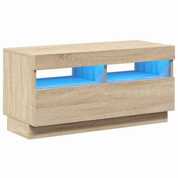 vidaXL TV skříňka s LED osvětlením dub sonoma 80 x 35 x 40 cm