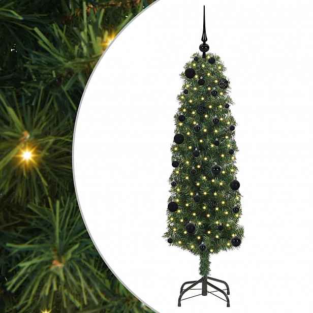 vidaXL Umělý vánoční stromeček Zelená 150 cm PVC, ocel a plast