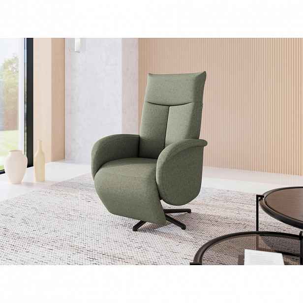Sit & More RELAXAČNÍ KŘESLO, textil, olivově zelená