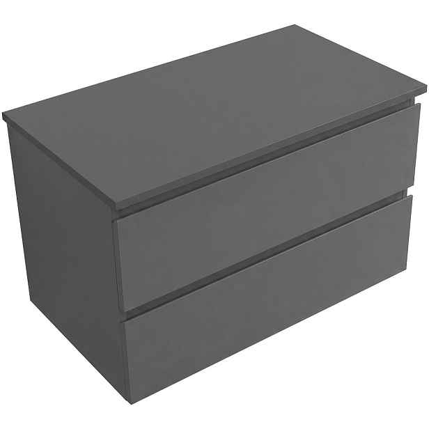 Koupelnová skříňka Carole - antracitová + deska pod umyvadlo Navira Slim - 18 mm - 80x49,8x46 cm