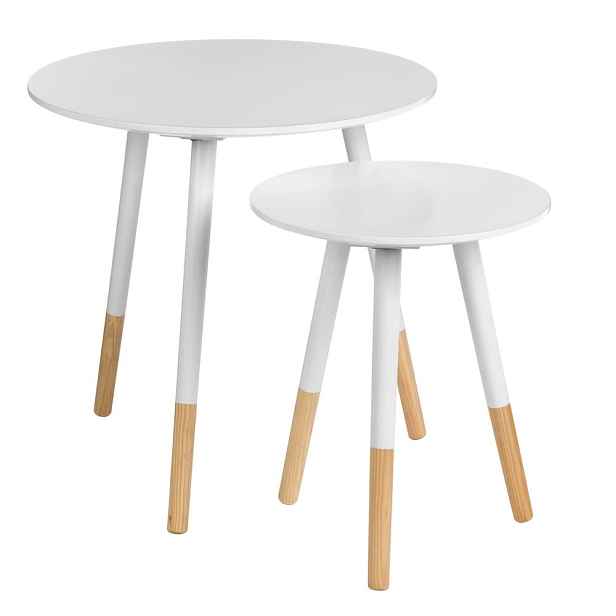 Kulaté odkládací stolky v sadě 2 ks Viborg – Premier Housewares