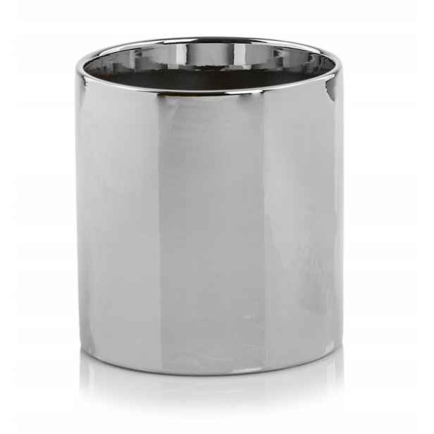 Květináč odstíny šedé a stříbrné Polnix Cylinder Silver 23x23x23 cm