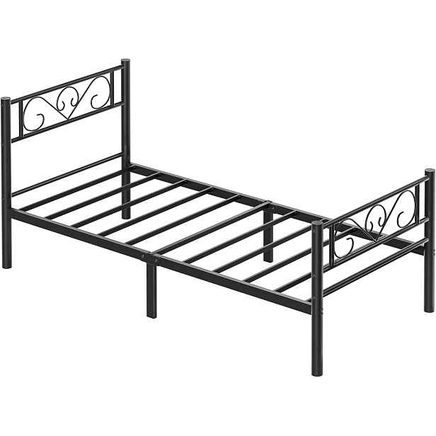 SONGMICS Kovový rám postele 90x200 Vasagle Dramatico černý