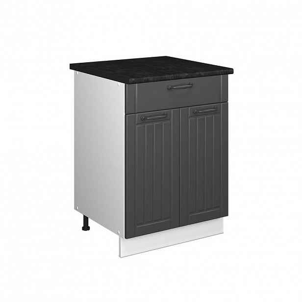 Vicco SPODNÍ SKŘÍŇKA PRO DŘEZ/VARNOU DESKU Fame-Line, Tmavě šedá/Bílá, 60 cm se zásuvkou, PD Antracit