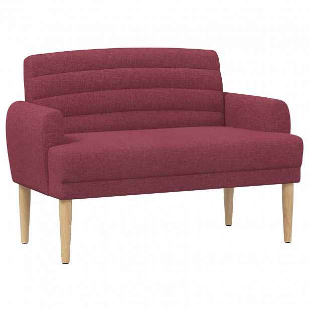 vidaXL Pohovka s knoflíkovým prošíváním Víno Červené 116 x 67 x 80 cm