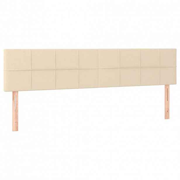 vidaXL Čela postele krémová 180x5x78/88 cm látka