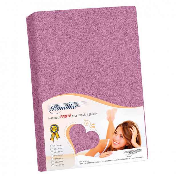 Bellatex Froté prostěradlo Kamilka tmavě fialová