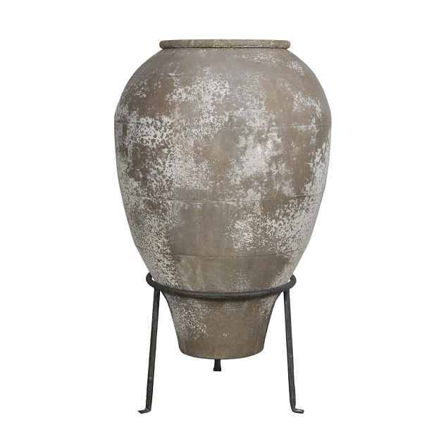 Béžový antik květináč s podstavcem Chic Antique – Ø 49*85 cm Chic Antique